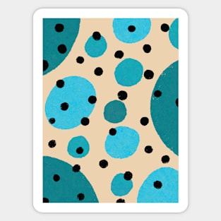 Teal Spots Sticker